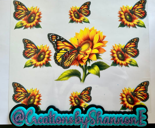 Butterfly and Sunflower 20oz