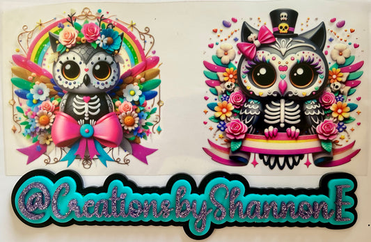 Sugar skull owl